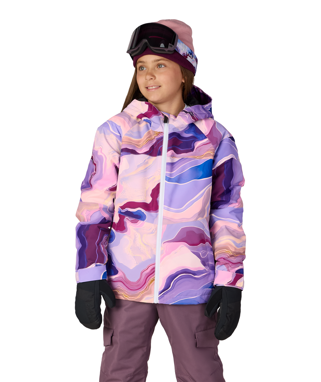 GIRLS ATHENA™ INSULATED JACKET - ALPENGLOW BLUE SEDIMENTARY