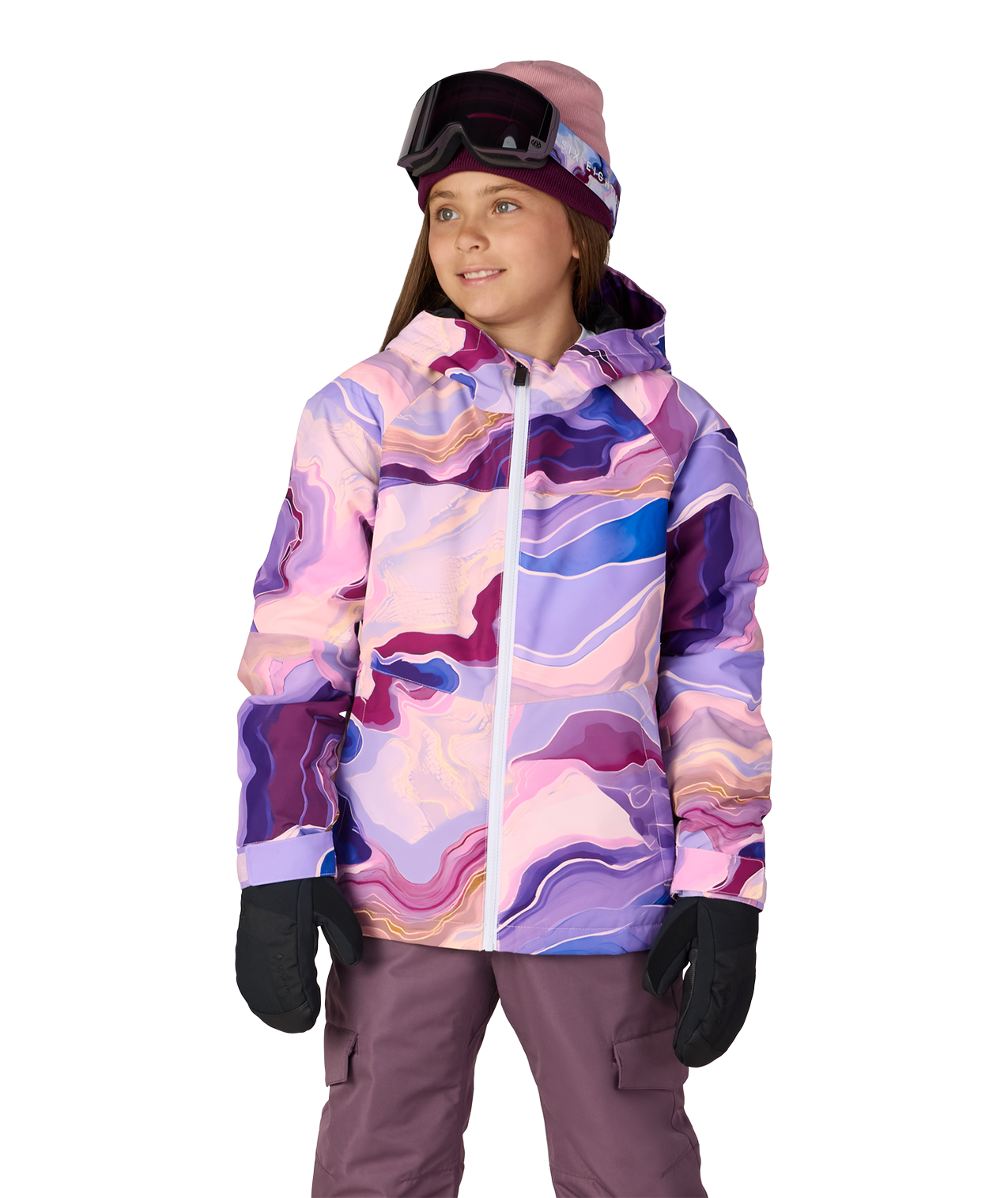 GIRLS ATHENA™ INSULATED JACKET - ALPENGLOW BLUE SEDIMENTARY