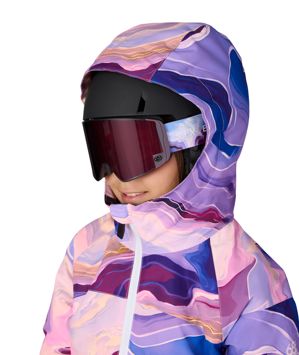 GIRLS ATHENA™ INSULATED JACKET - ALPENGLOW BLUE SEDIMENTARY