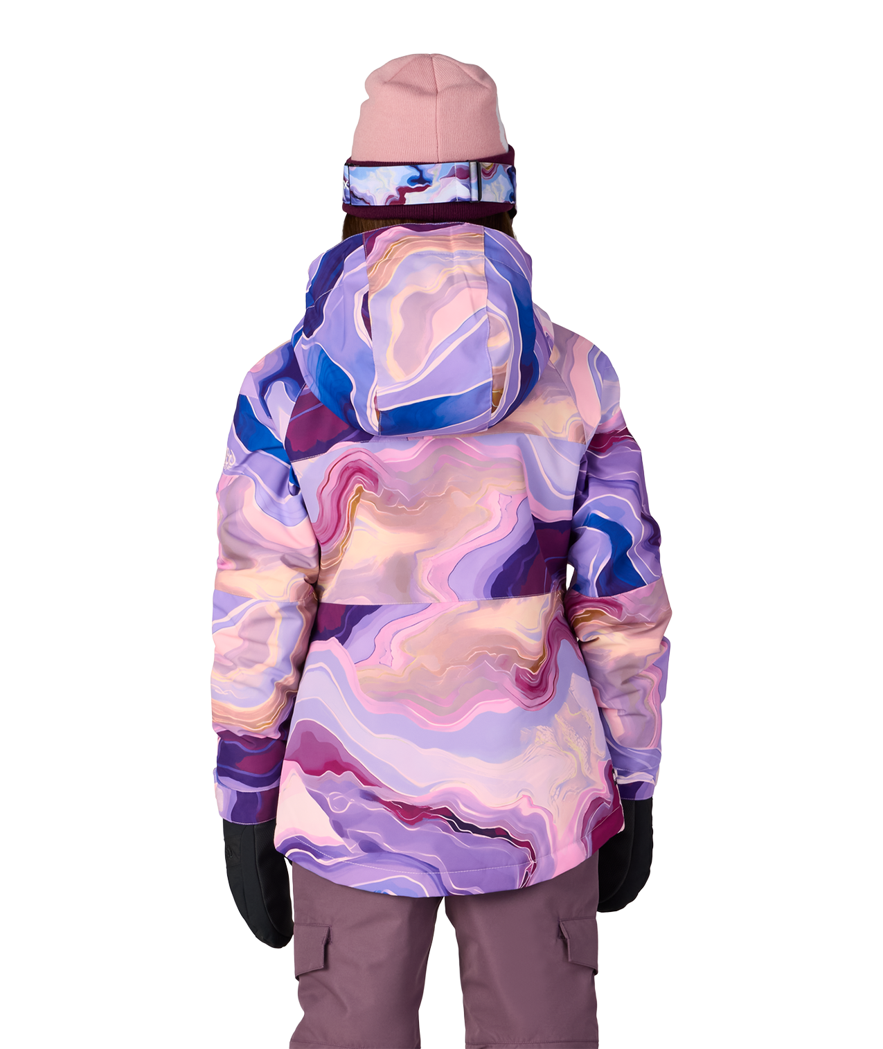 GIRLS ATHENA™ INSULATED JACKET - ALPENGLOW BLUE SEDIMENTARY