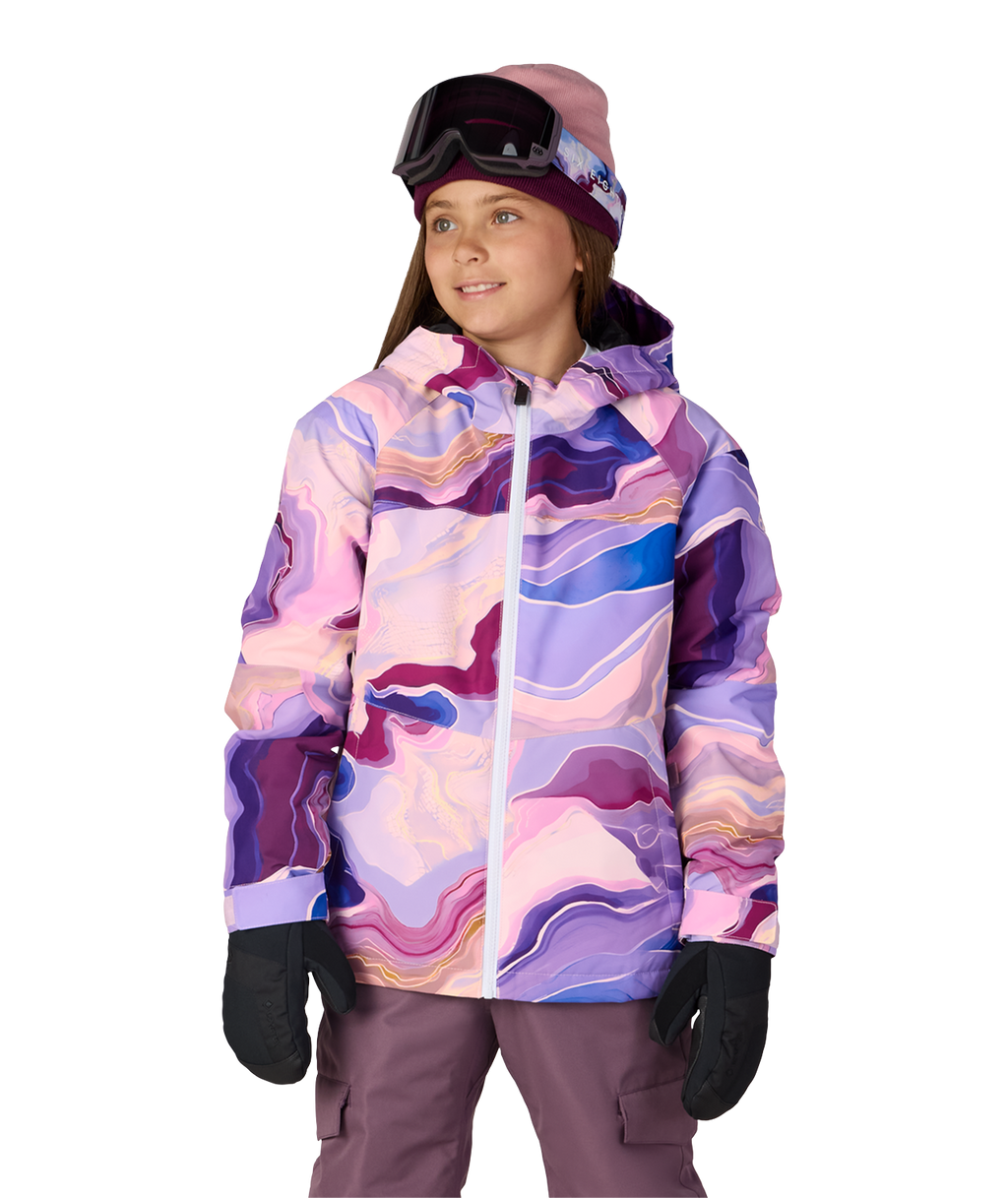 GIRLS ATHENA™ INSULATED JACKET - ALPENGLOW BLUE SEDIMENTARY
