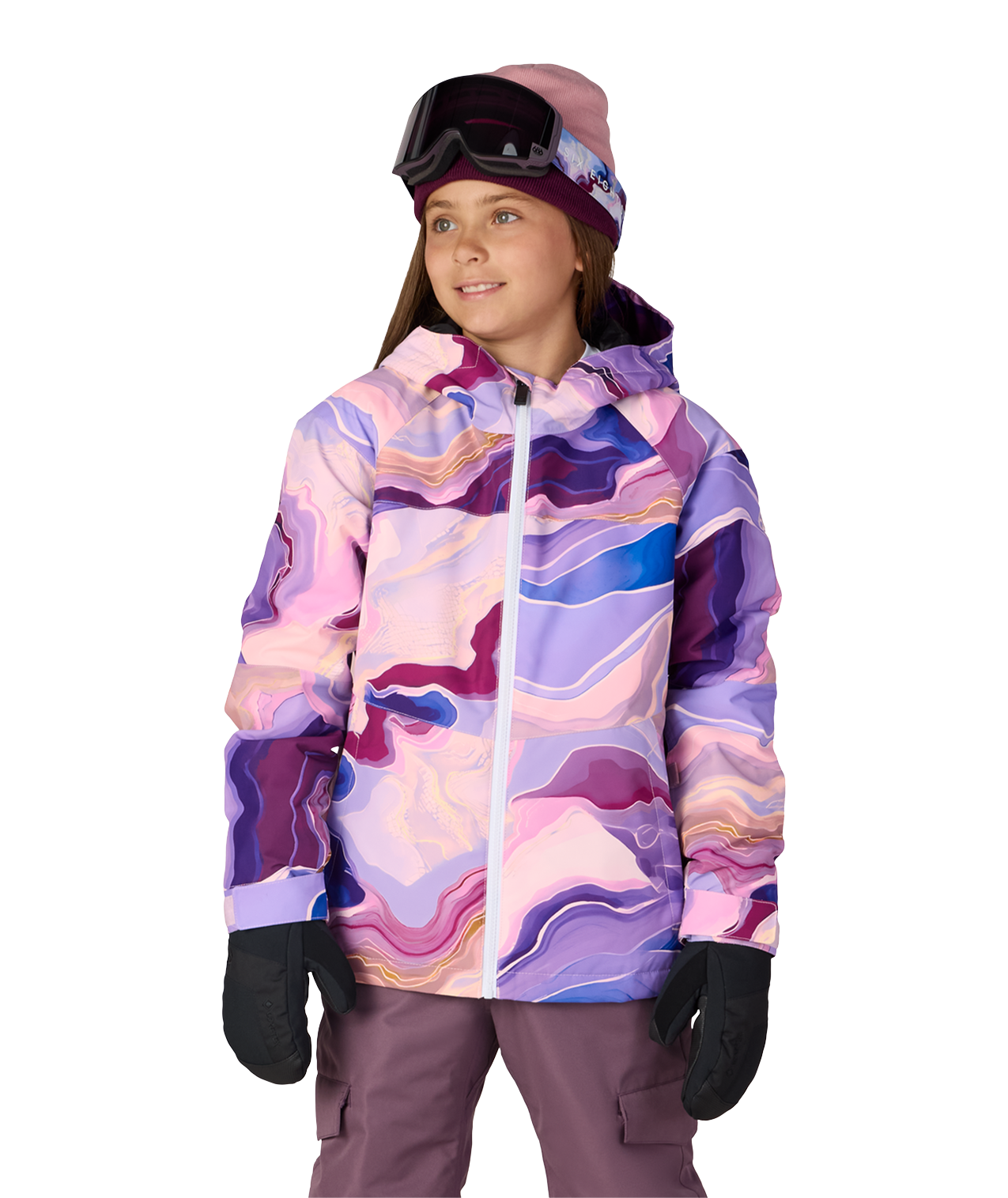 GIRLS ATHENA™ INSULATED JACKET - ALPENGLOW BLUE SEDIMENTARY