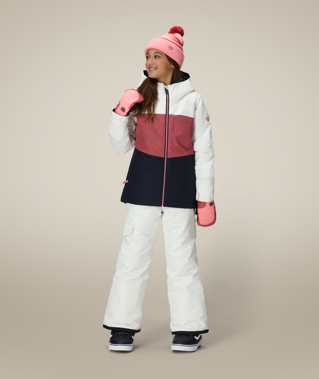 GIRLS ATHENA™ INSULATED JACKET - ROSEWOOD COLORBLOCK