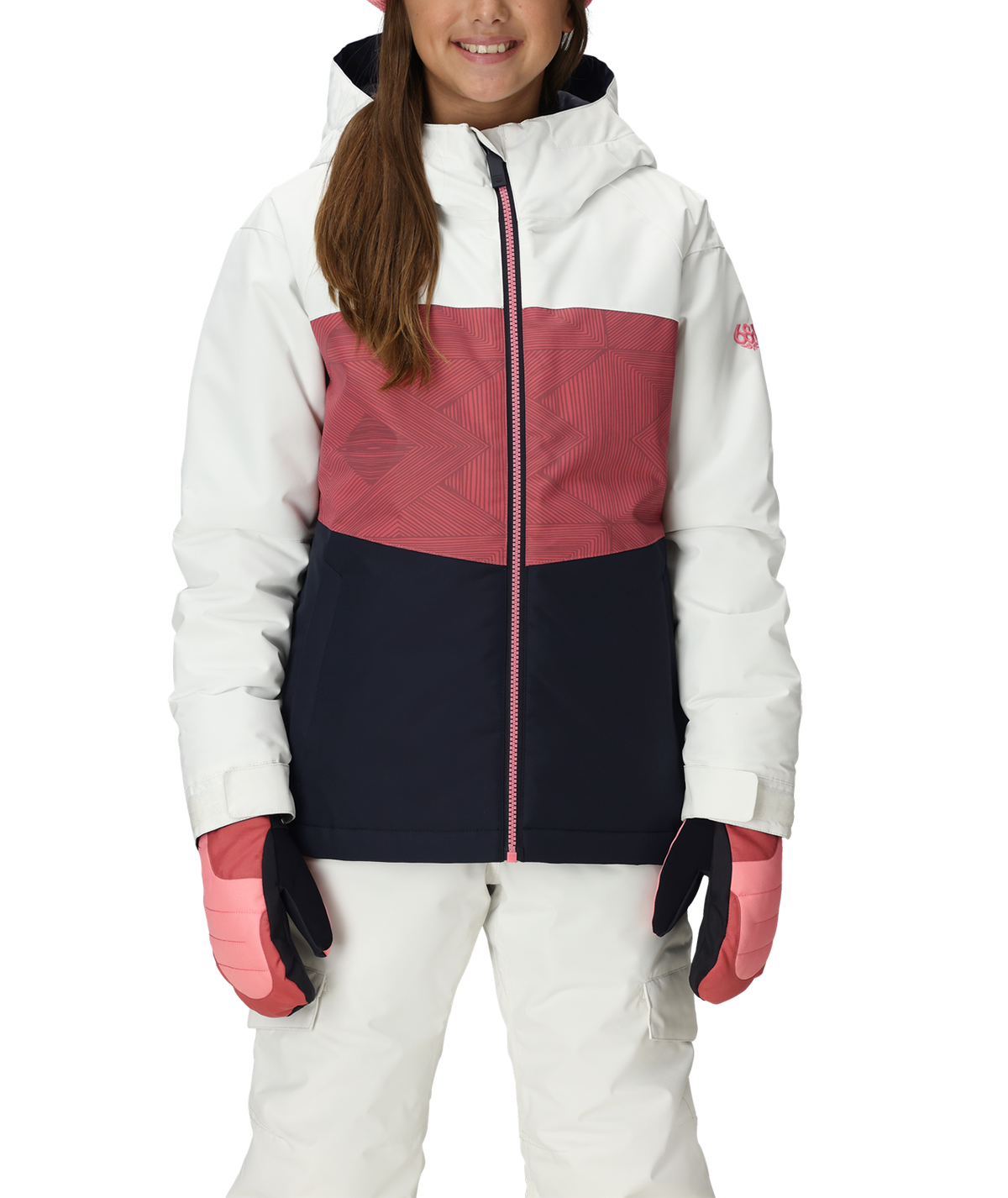 GIRLS ATHENA™ INSULATED JACKET - ROSEWOOD COLORBLOCK