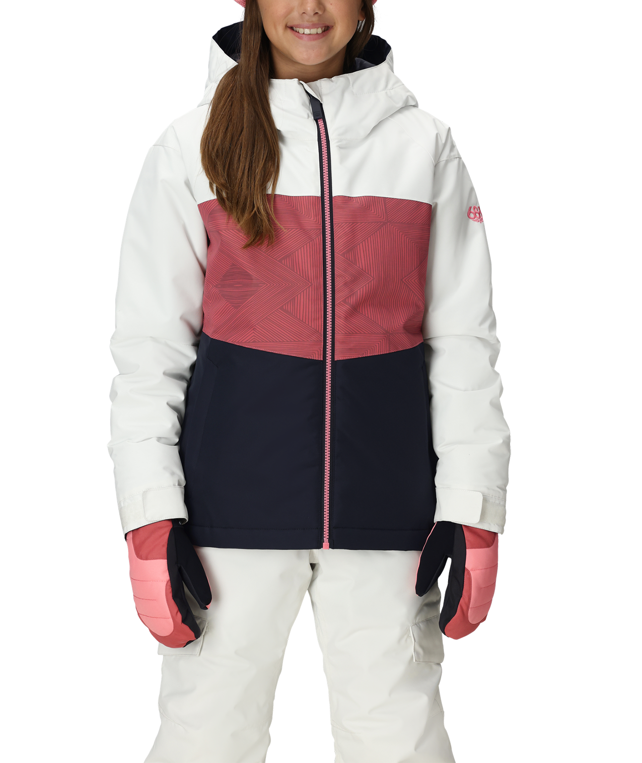 GIRLS ATHENA™ INSULATED JACKET - ROSEWOOD COLORBLOCK
