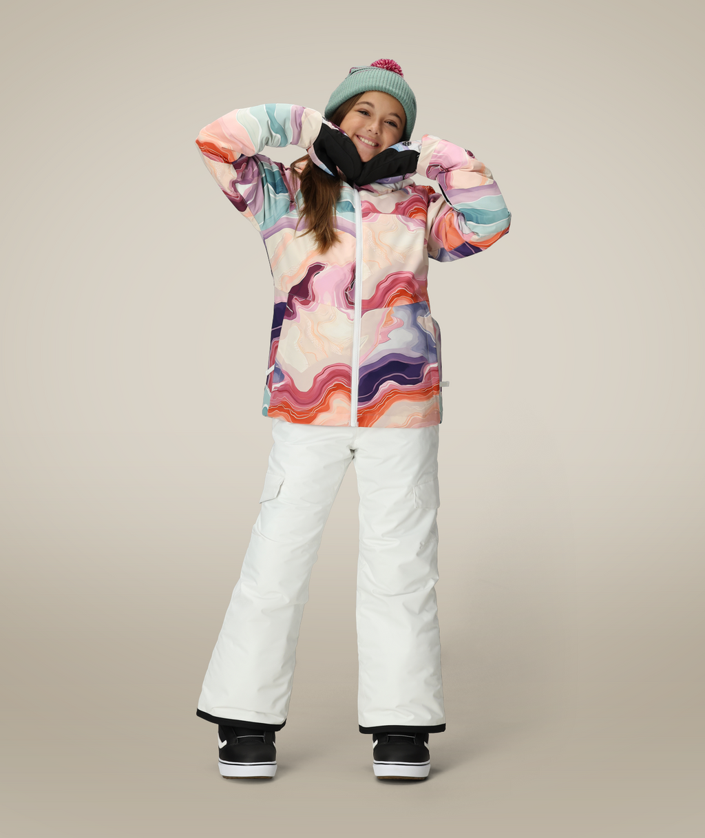 GIRLS ATHENA™ INSULATED JACKET - SEDIMENTARY PRINT