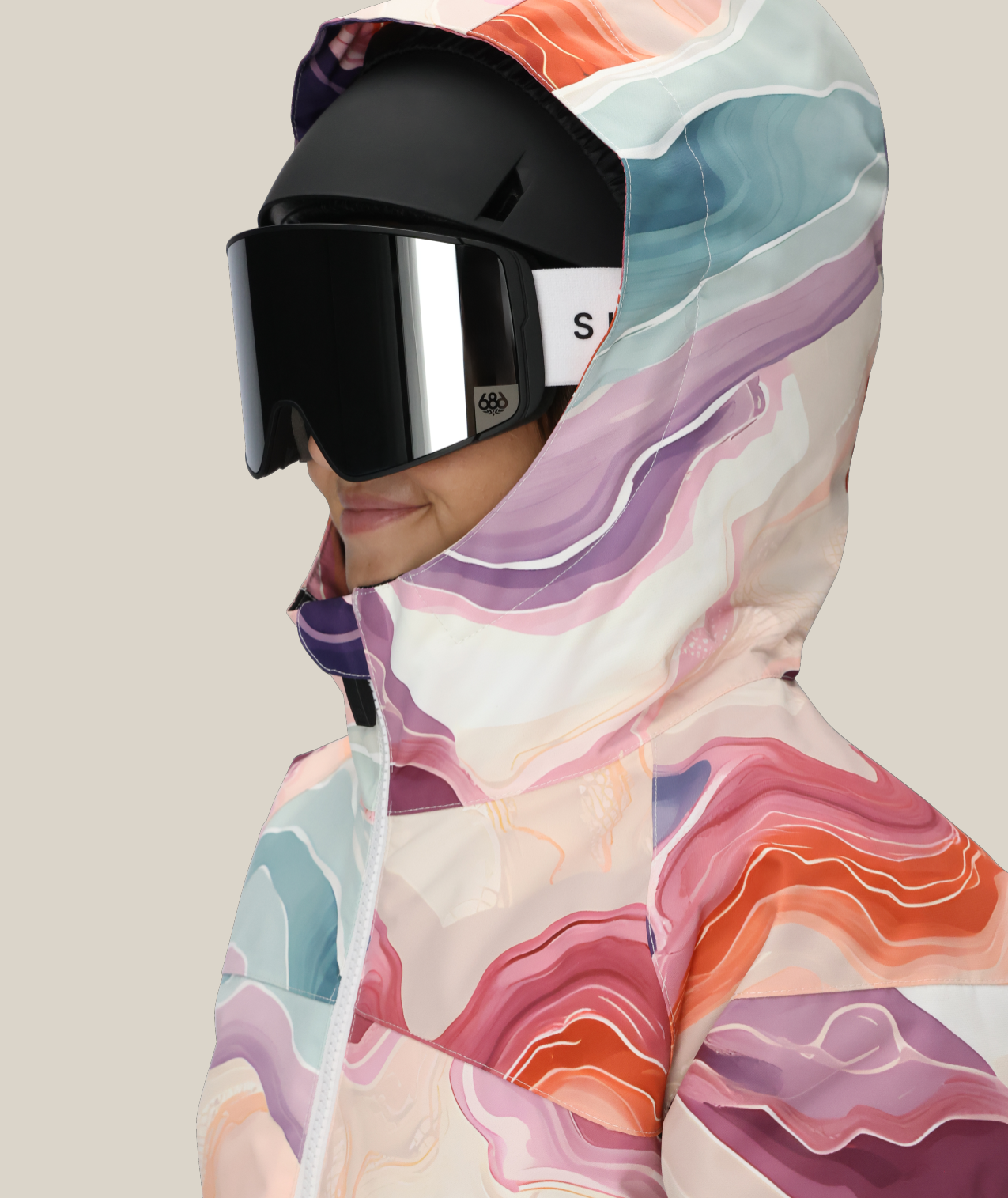 GIRLS ATHENA™ INSULATED JACKET - SEDIMENTARY PRINT
