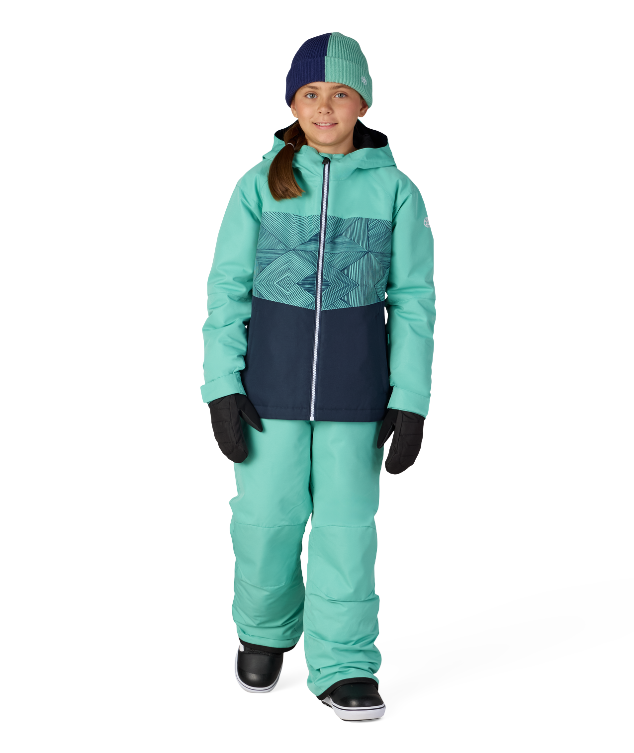 GIRLS ATHENA™ INSULATED JACKET - WASABI COLORBLOCK