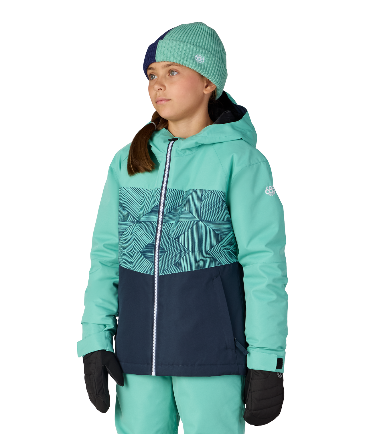 GIRLS ATHENA™ INSULATED JACKET - WASABI COLORBLOCK