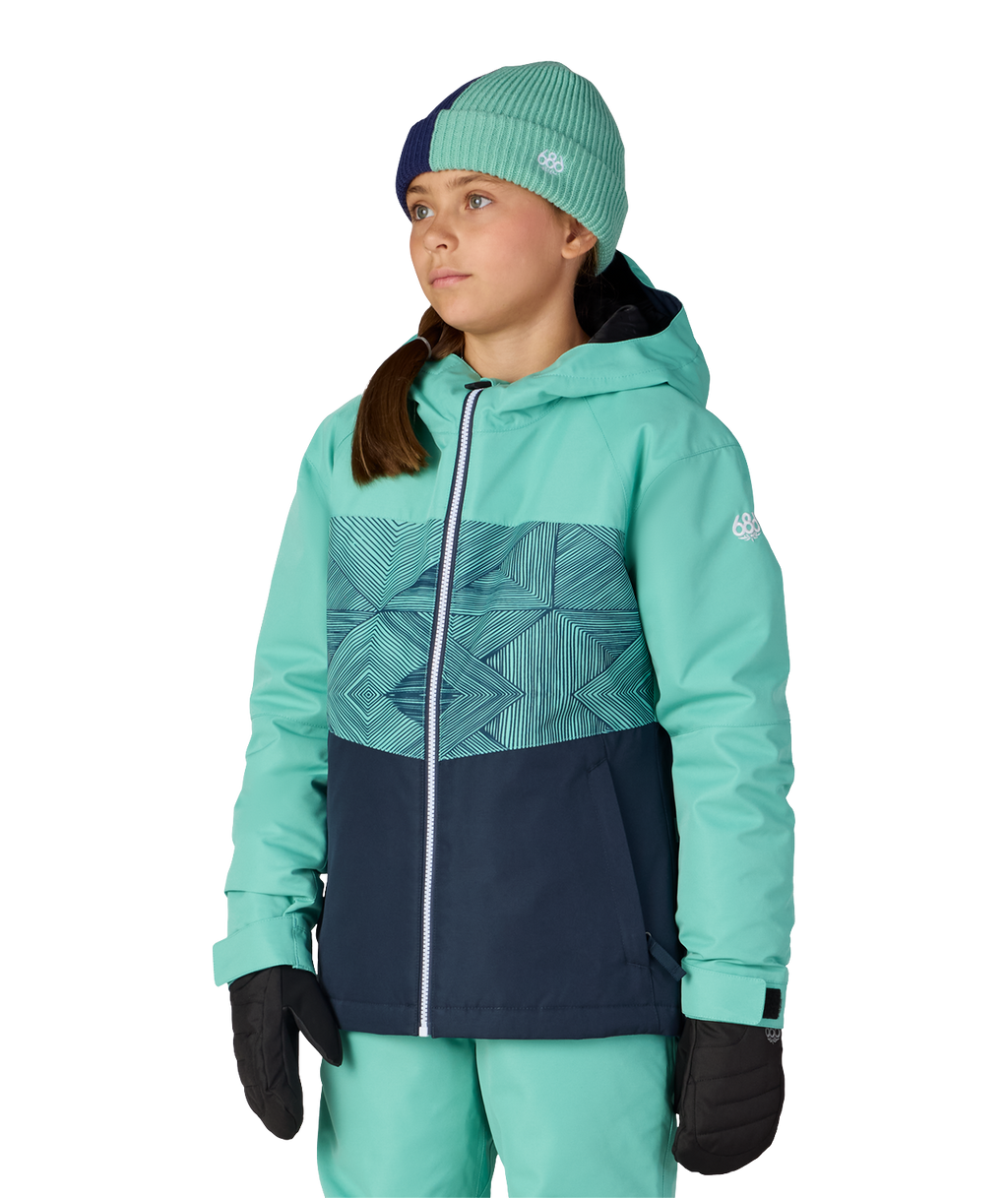 GIRLS ATHENA™ INSULATED JACKET - WASABI COLORBLOCK