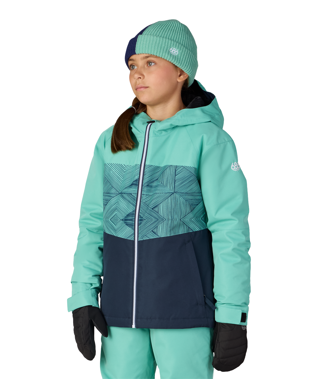 GIRLS ATHENA™ INSULATED JACKET - WASABI COLORBLOCK