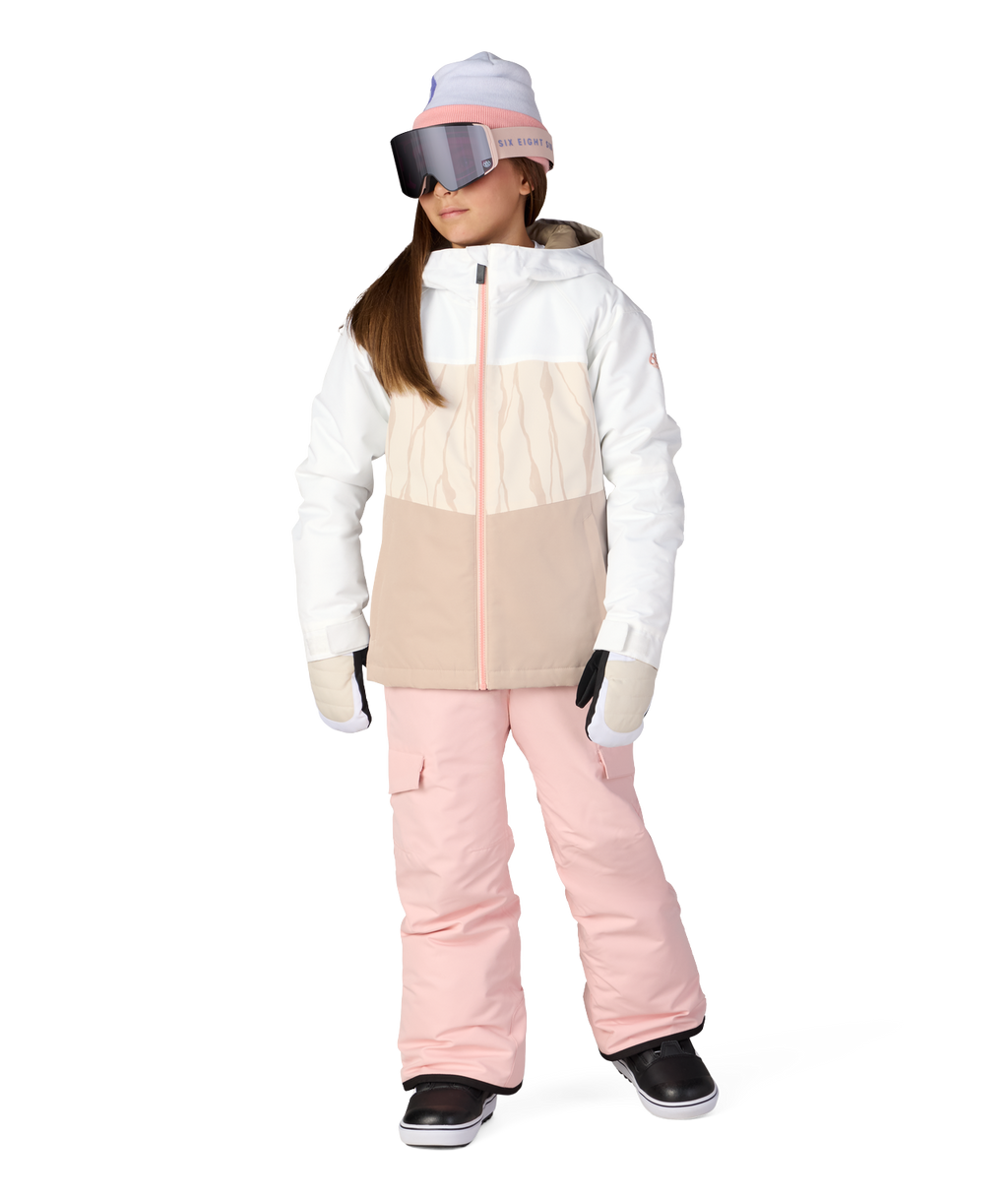 GIRLS ATHENA™ INSULATED JACKET - WHITE LIMESTONE COLORBLOCK