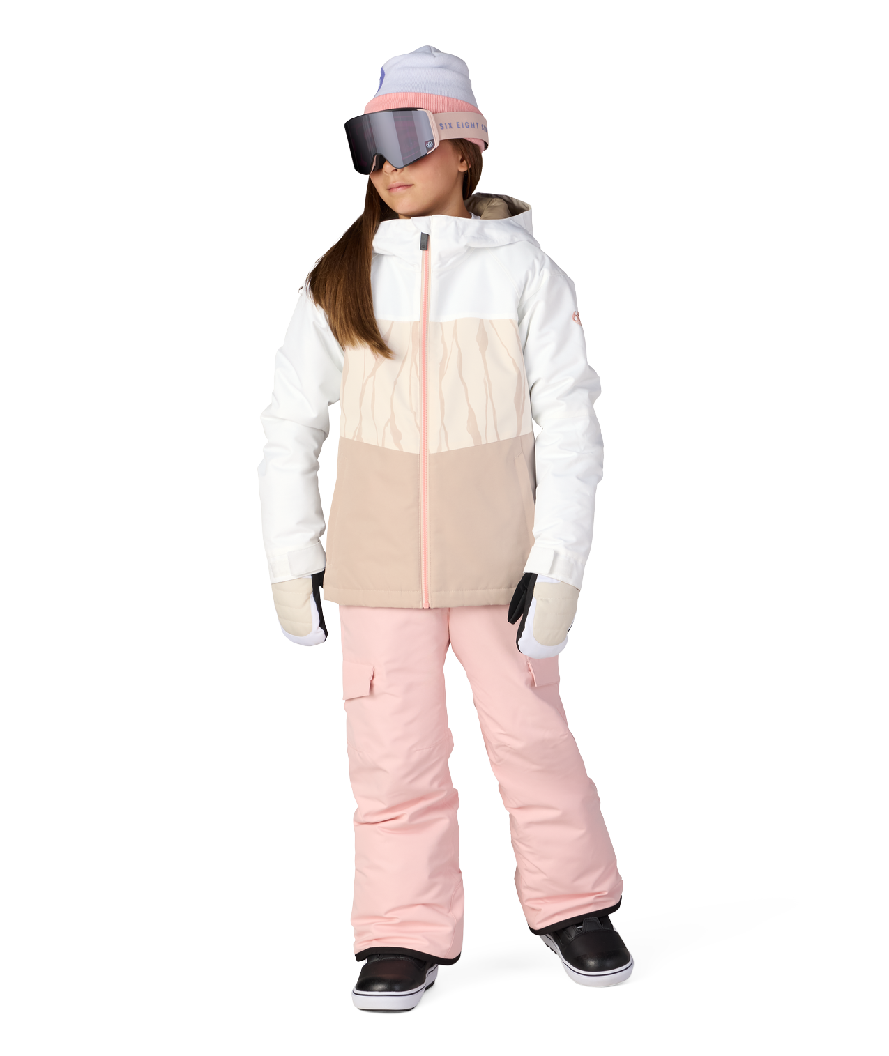 GIRLS ATHENA™ INSULATED JACKET - WHITE LIMESTONE COLORBLOCK