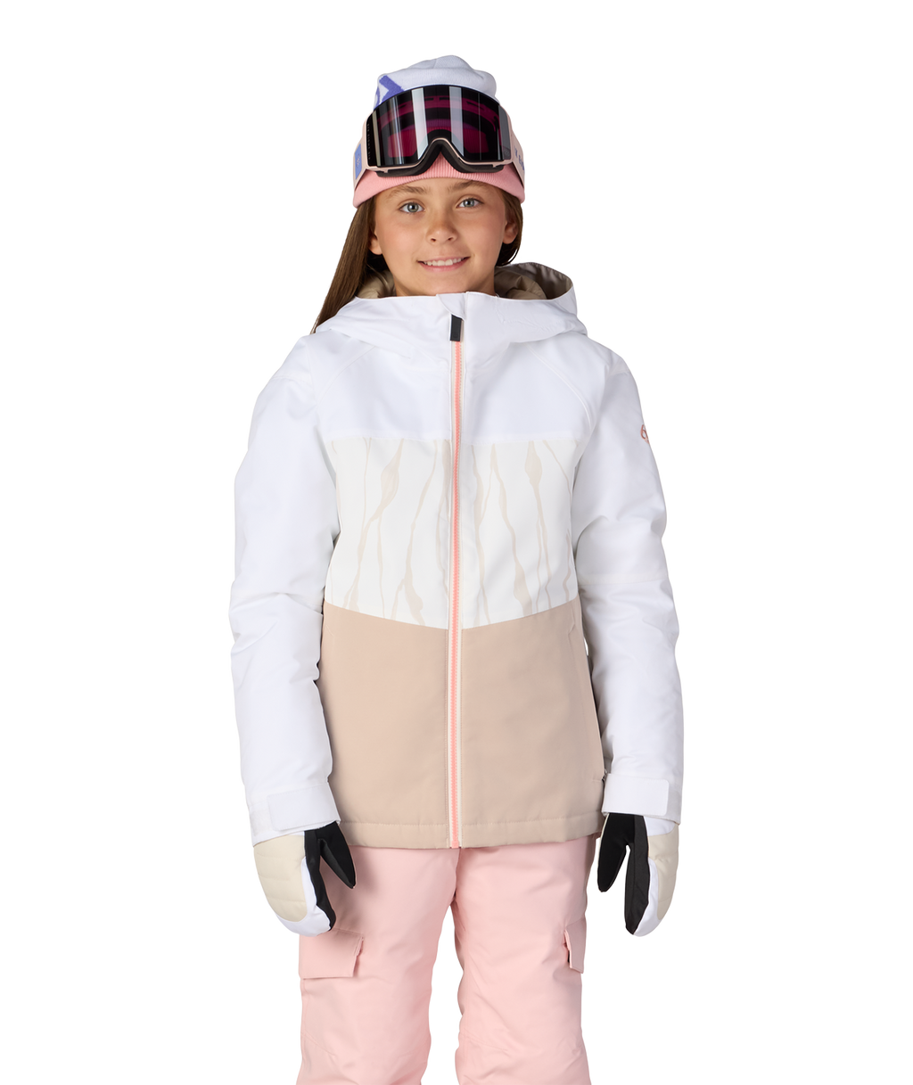 GIRLS ATHENA™ INSULATED JACKET - WHITE LIMESTONE COLORBLOCK