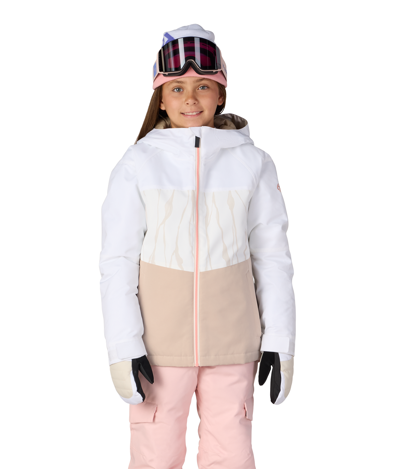 GIRLS ATHENA™ INSULATED JACKET - WHITE LIMESTONE COLORBLOCK