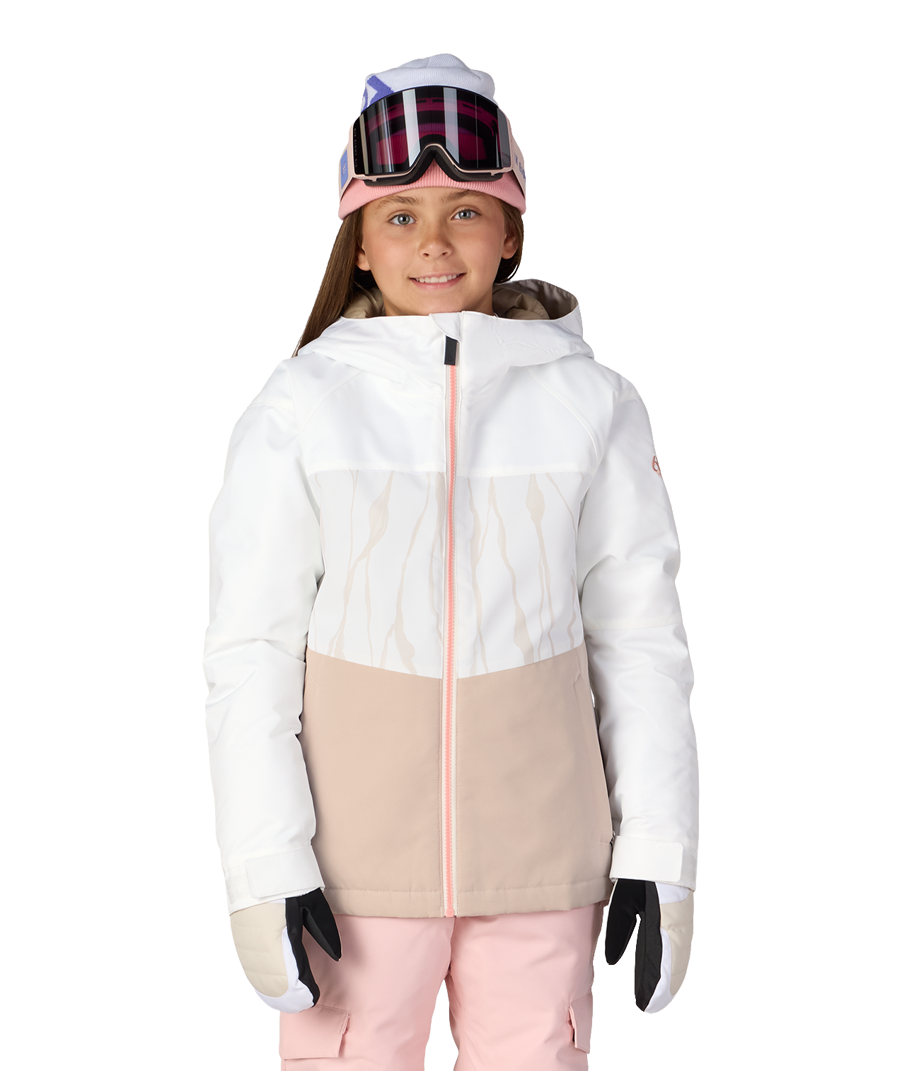 GIRLS ATHENA™ INSULATED JACKET - WHITE LIMESTONE COLORBLOCK