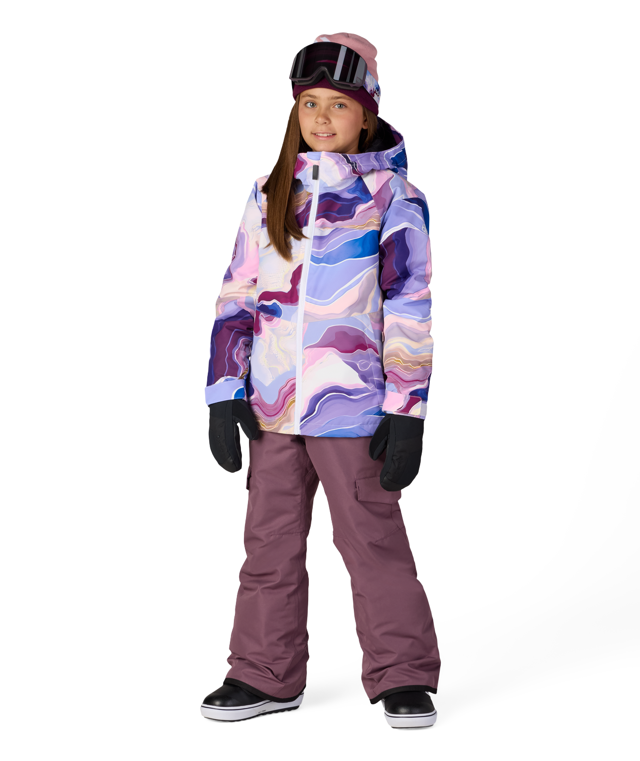GIRLS LOLA™ INSULATED PANT - BLACK PLUM
