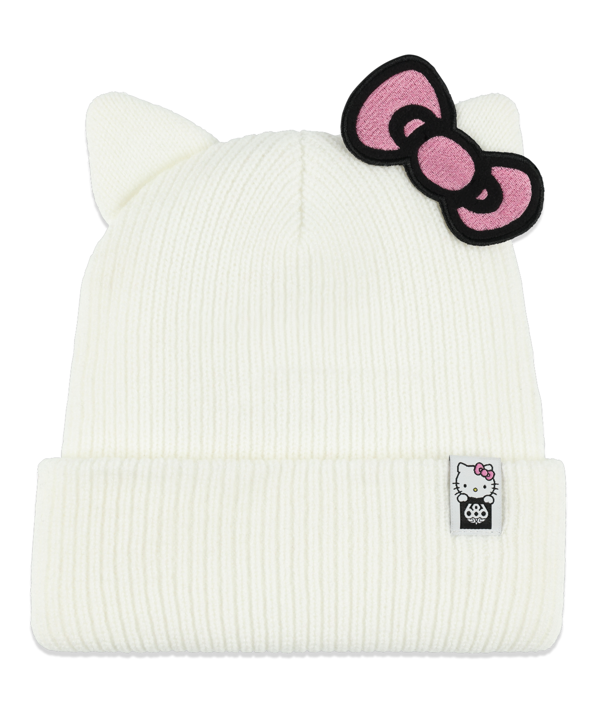 WOMENS HELLO KITTY BEANIE - HELLO KITTY WHITE