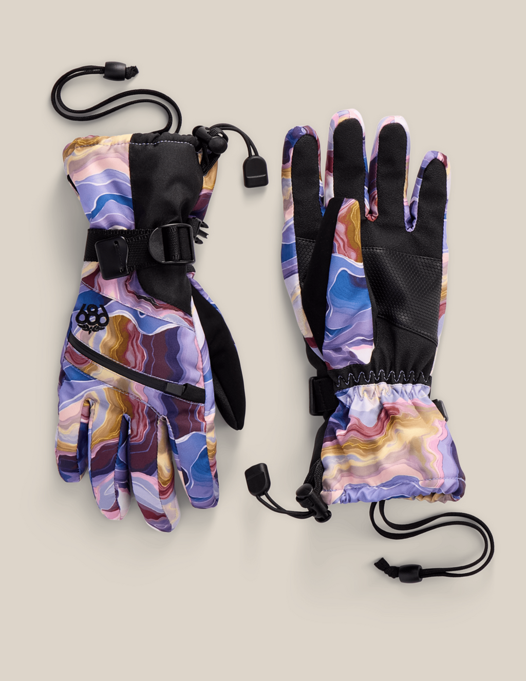 Youth Unisex Heat Insulated Glove - ALPENGLOW BLUE SEDIMENTARY