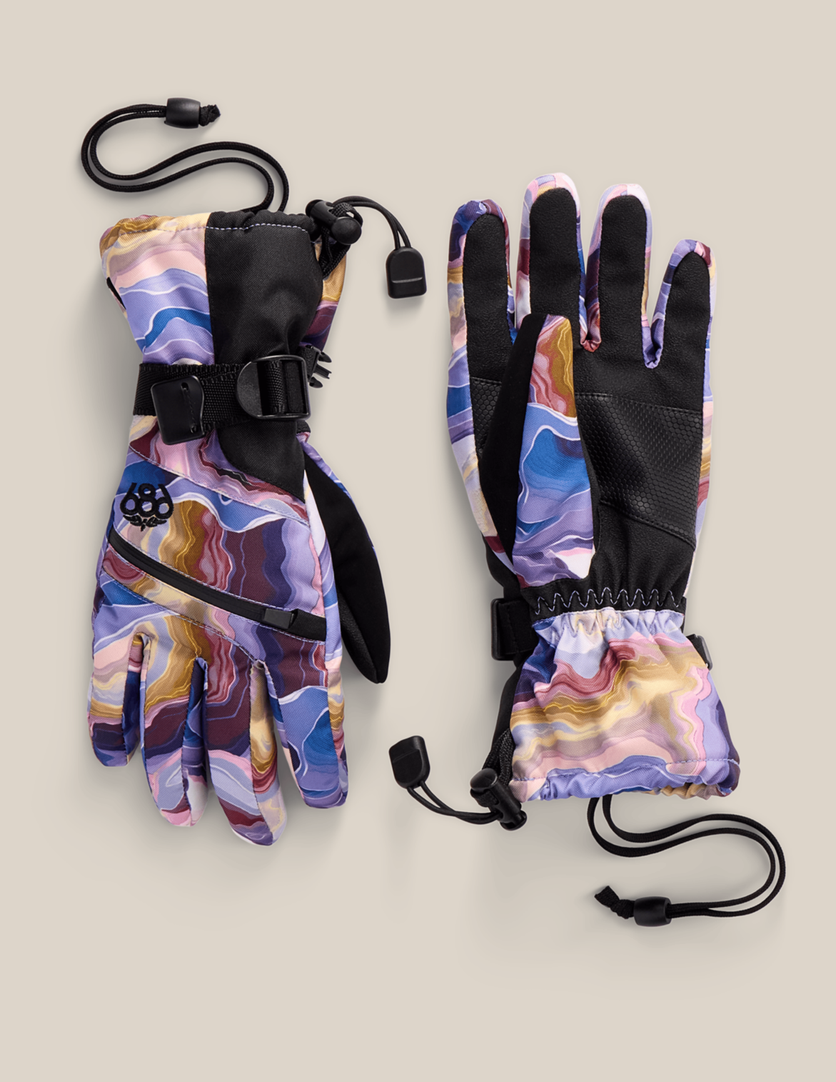 Youth Unisex Heat Insulated Glove - ALPENGLOW BLUE SEDIMENTARY