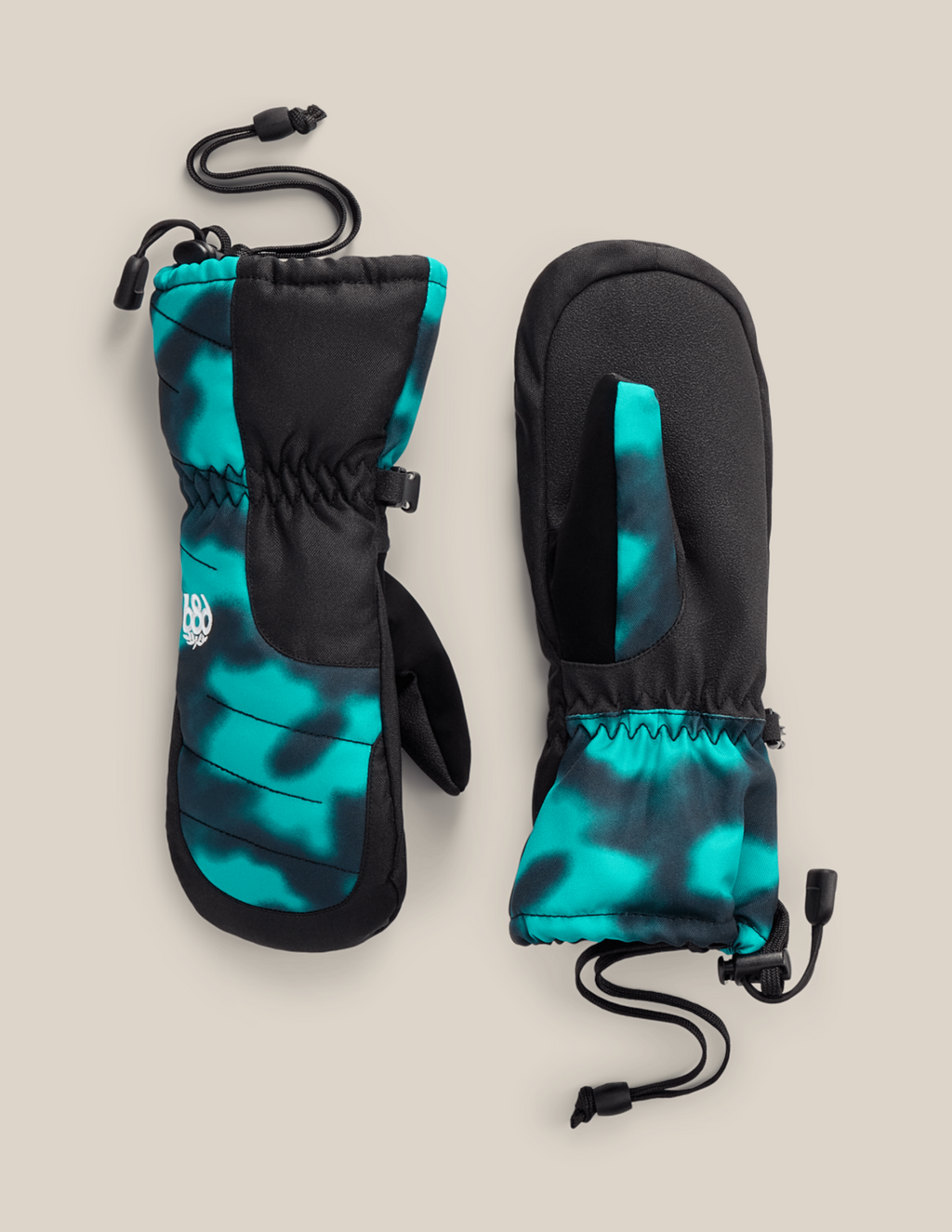 Youth Unisex Heat Insulated Mitt - DEEP GREEN DARK SKIES COLORBLK
