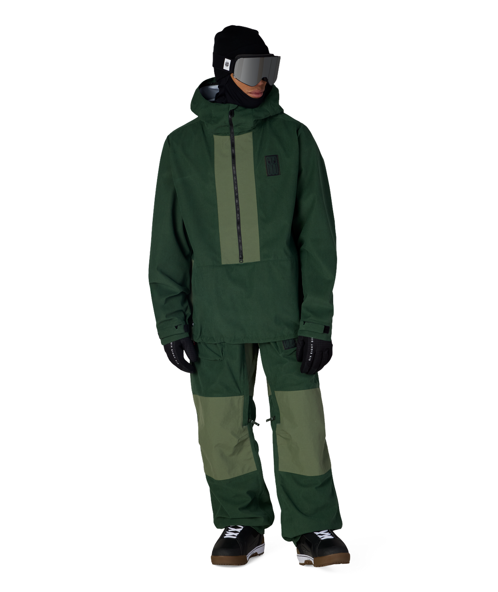 MENS GHOST™ 2.5L ANORAK - MOSS GREEN GRID CORDUROY