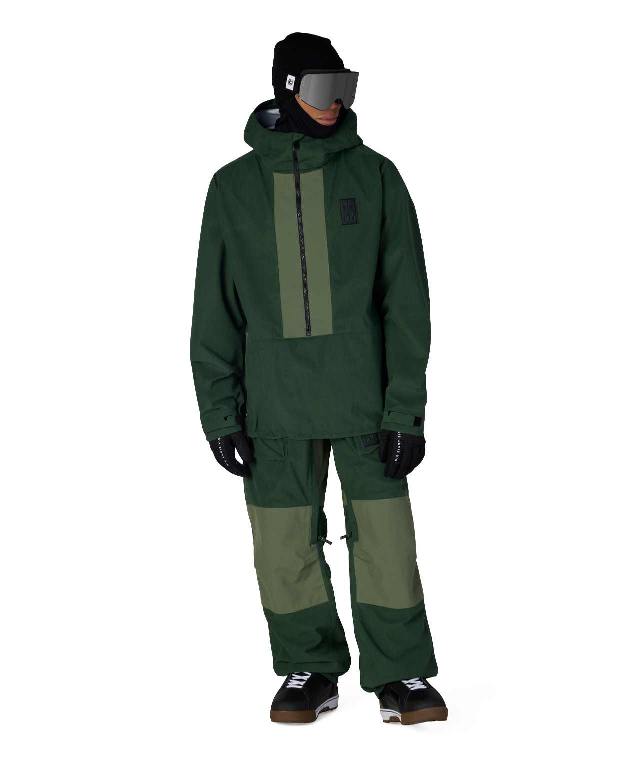 MENS GHOST™ 2.5L ANORAK - MOSS GREEN GRID CORDUROY