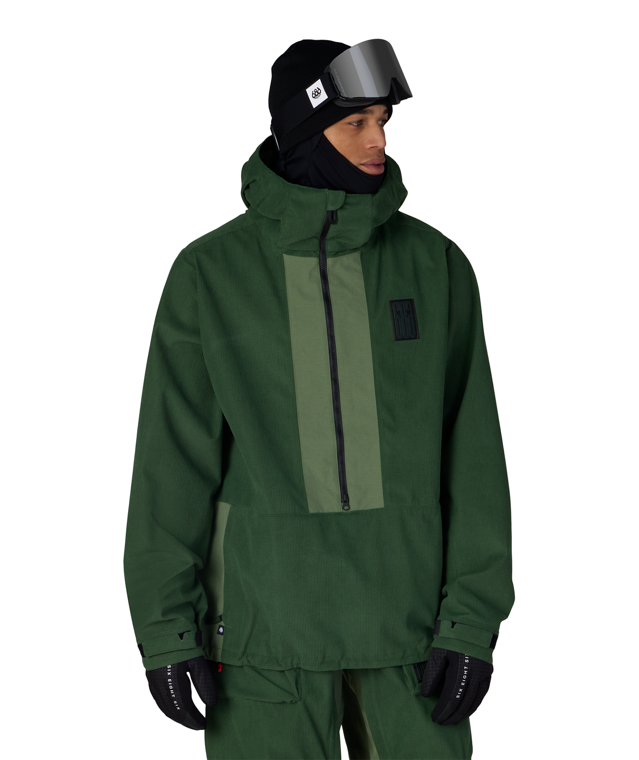 MENS GHOST™ 2.5L ANORAK - MOSS GREEN GRID CORDUROY