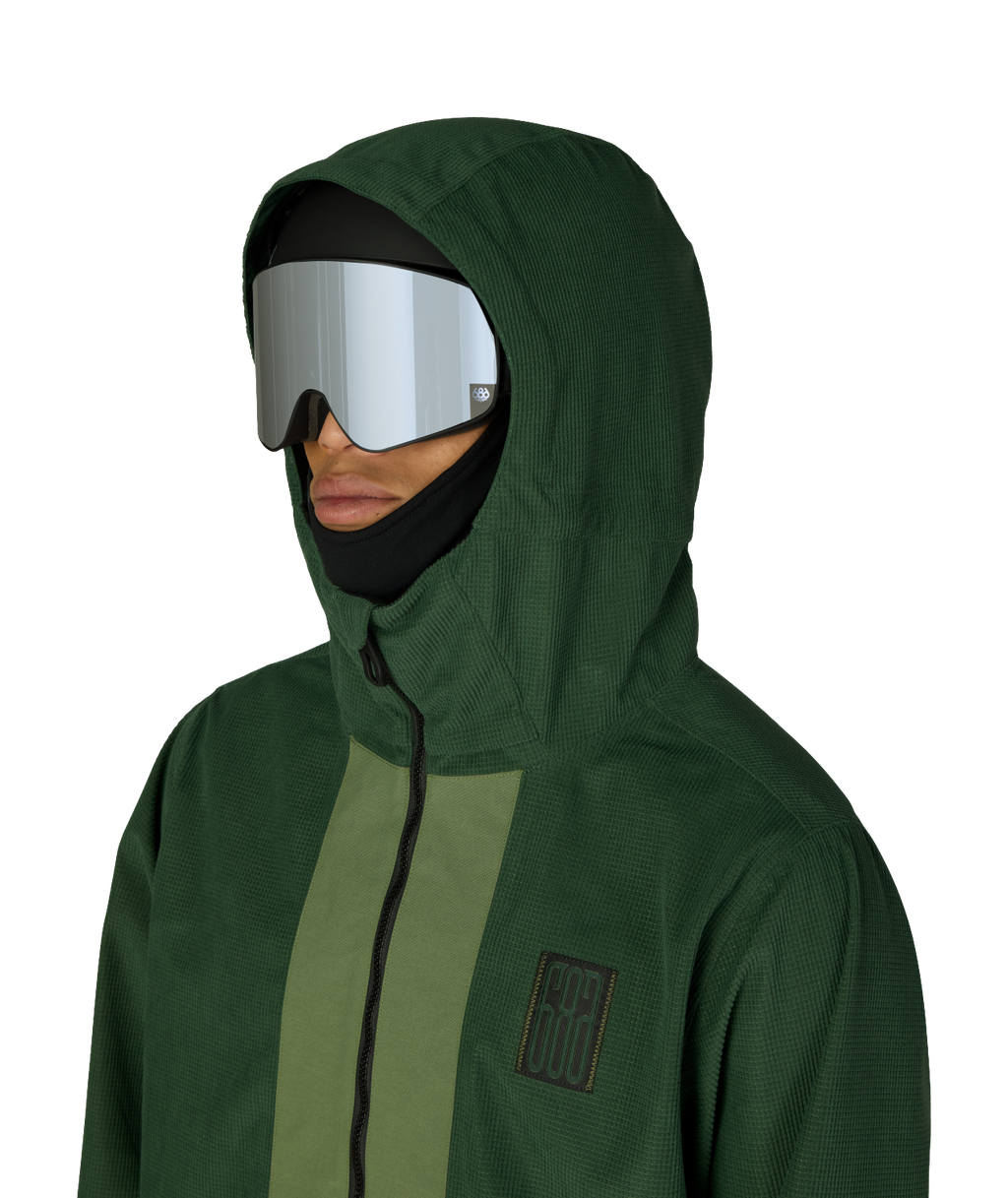 MENS GHOST™ 2.5L ANORAK - MOSS GREEN GRID CORDUROY