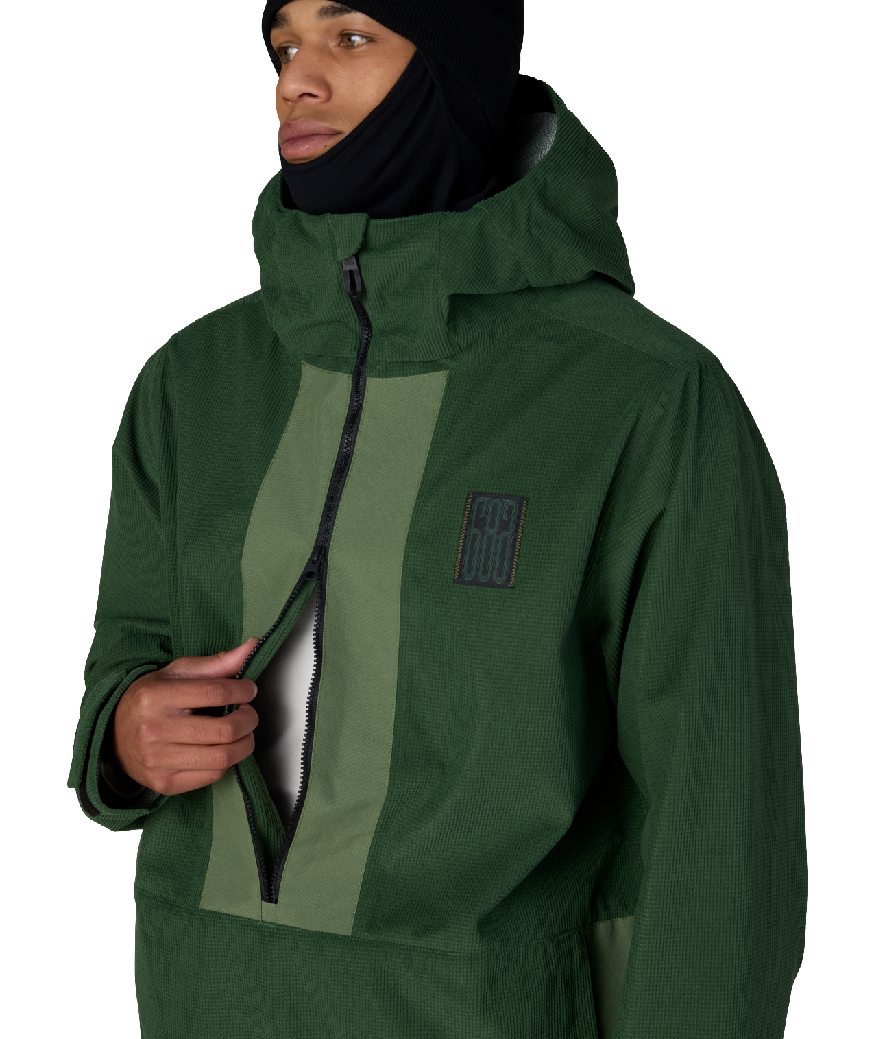 MENS GHOST™ 2.5L ANORAK - MOSS GREEN GRID CORDUROY