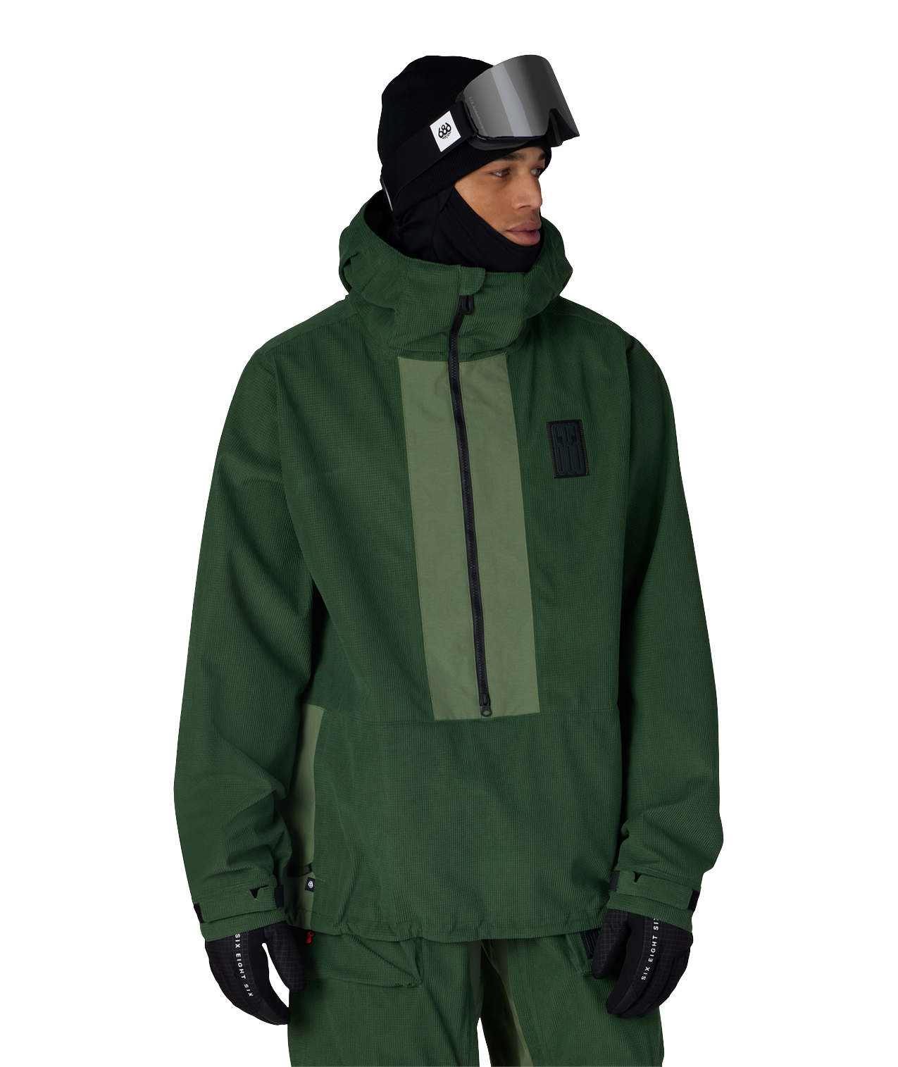 MENS GHOST™ 2.5L ANORAK - MOSS GREEN GRID CORDUROY