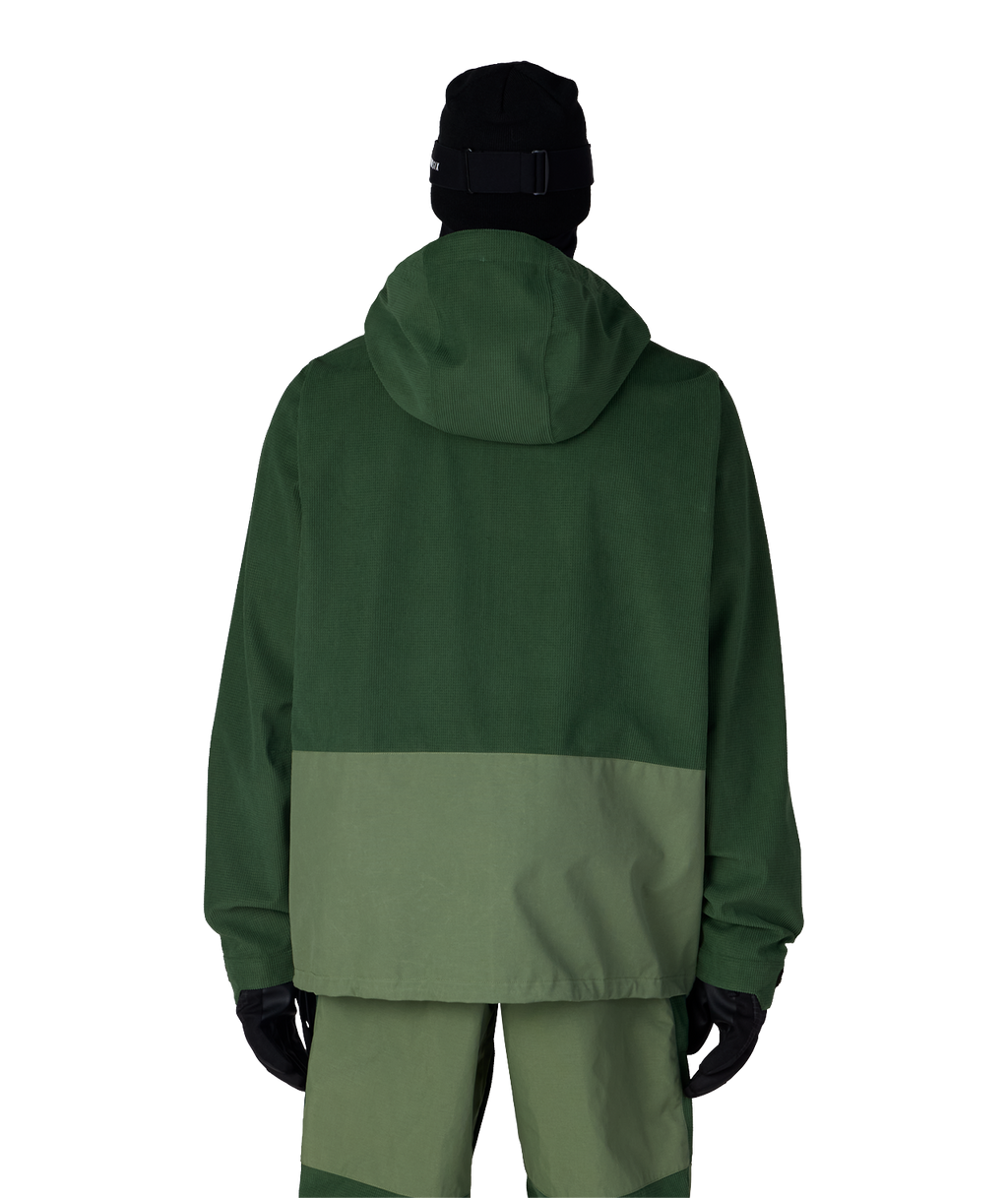 MENS GHOST™ 2.5L ANORAK - MOSS GREEN GRID CORDUROY