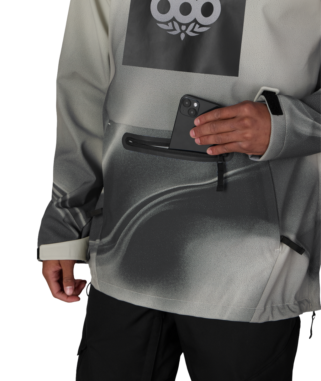 Men's Waterproof Hoody - LIMESTONE BURNT DUNES