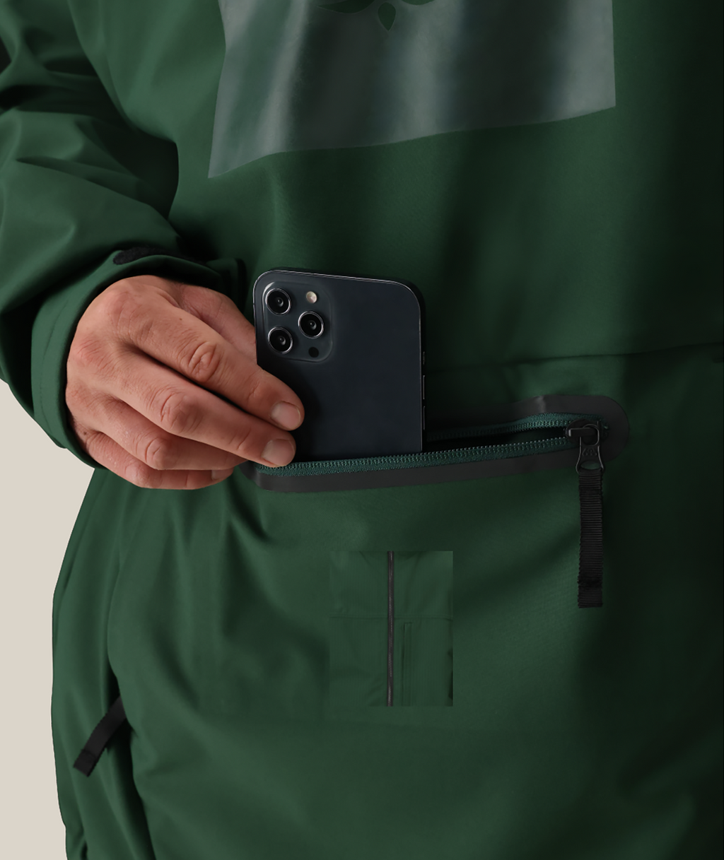Men's Waterproof Hoody - MOSS GREEN