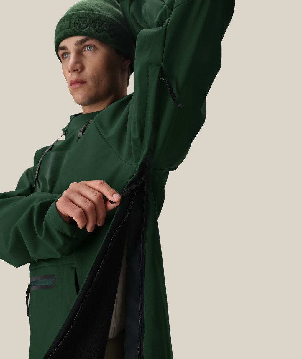 Men's Waterproof Hoody - MOSS GREEN