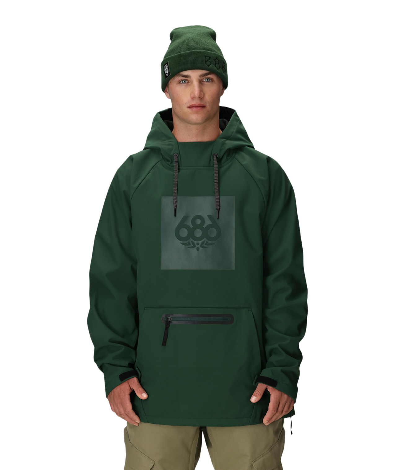 Men's Waterproof Hoody - MOSS GREEN