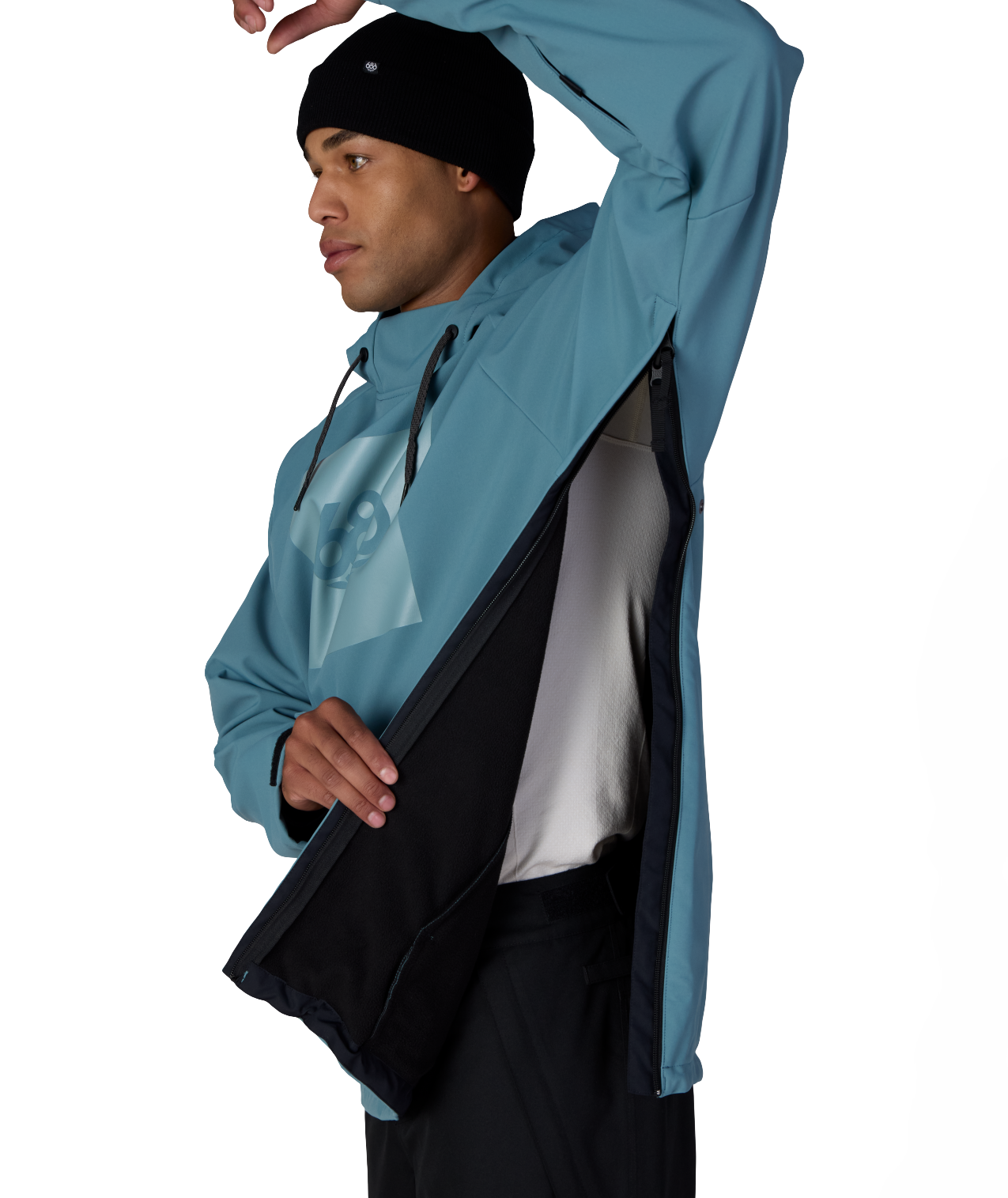 Men's Waterproof Hoody - PALE FIRN