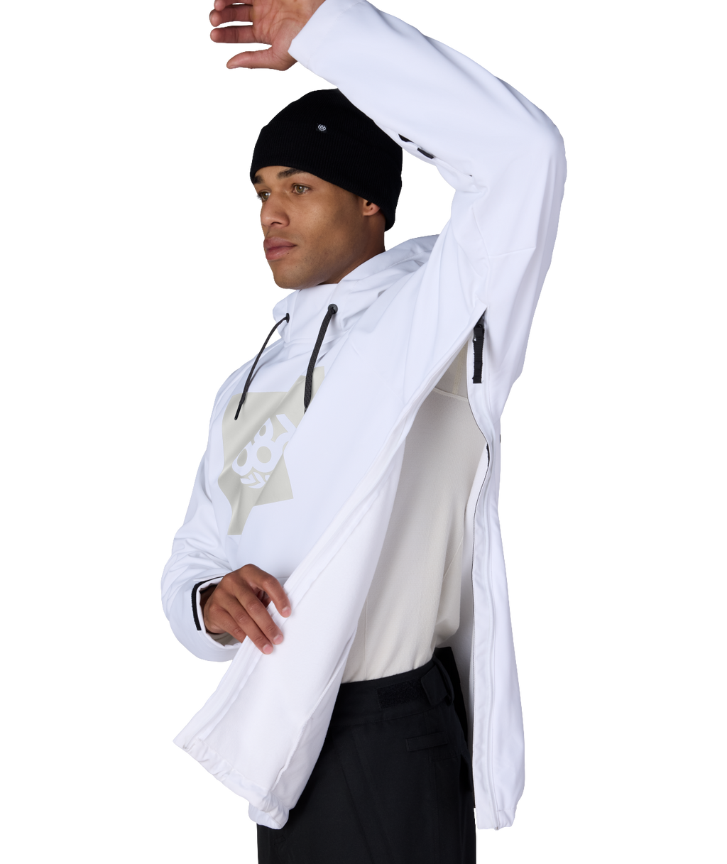 Men's Waterproof Hoody - WHITE