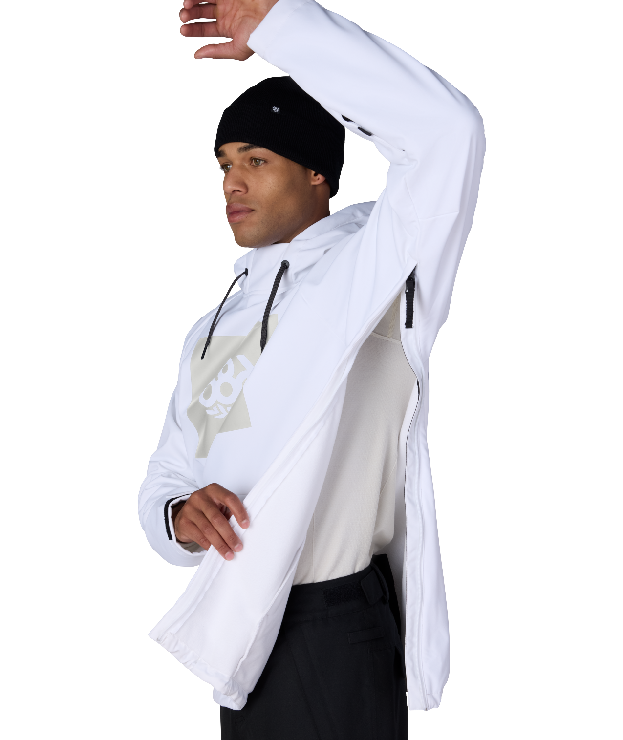 Men's Waterproof Hoody - WHITE