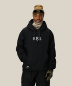 MENS WATERPROOF TEAM HOODY - BLACK PRINT