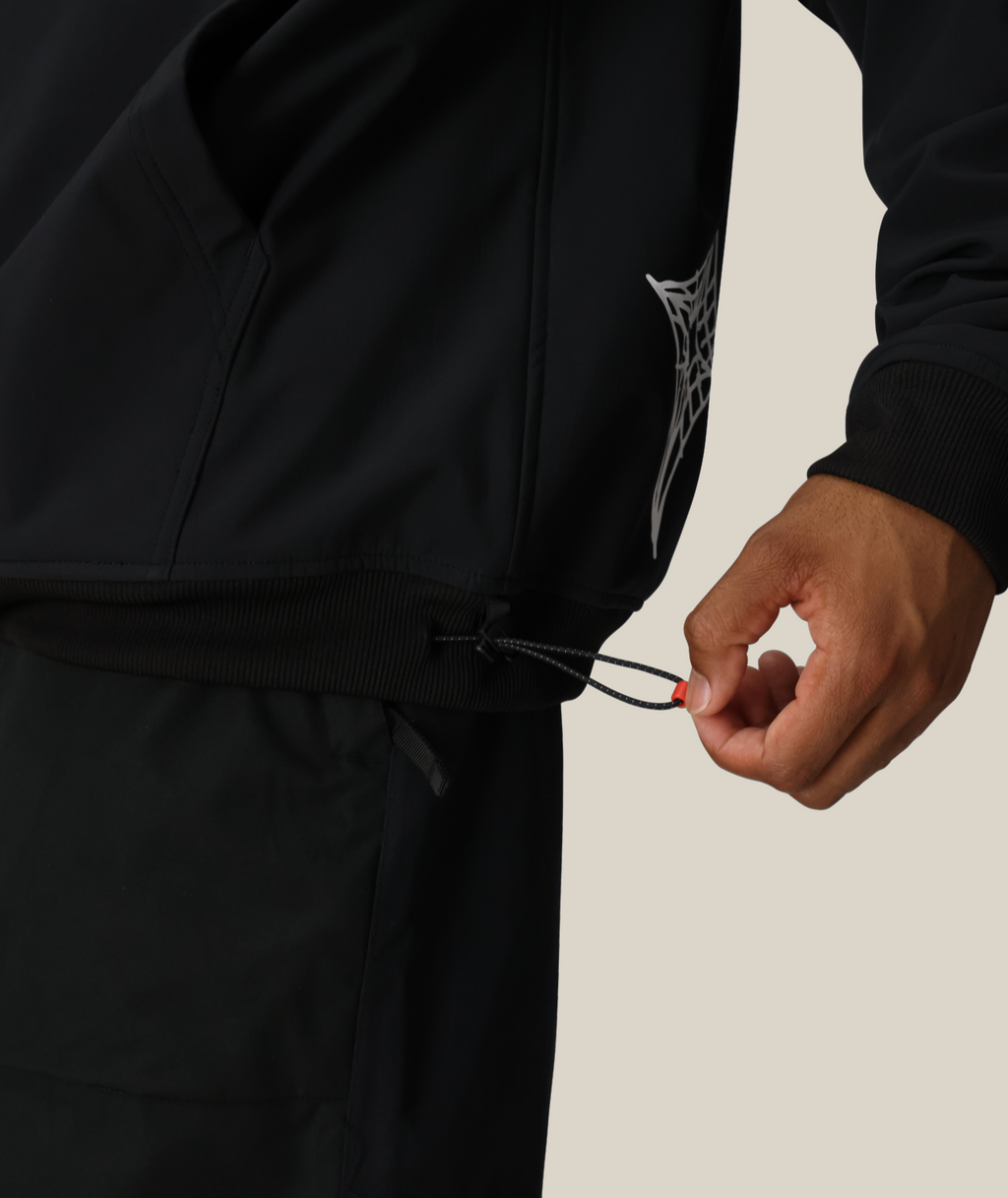 MENS WATERPROOF TEAM HOODY - BLACK PRINT