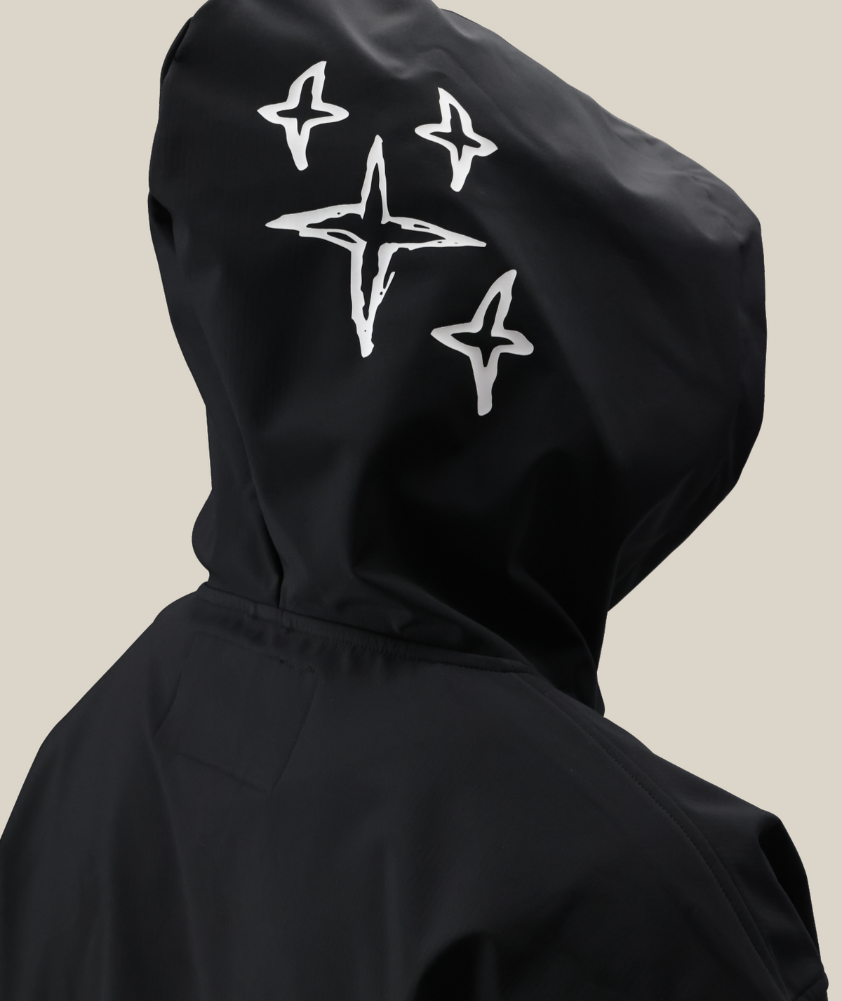 MENS WATERPROOF TEAM HOODY - BLACK PRINT