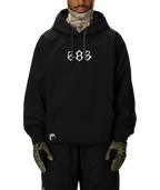 MENS WATERPROOF TEAM HOODY - BLACK PRINT