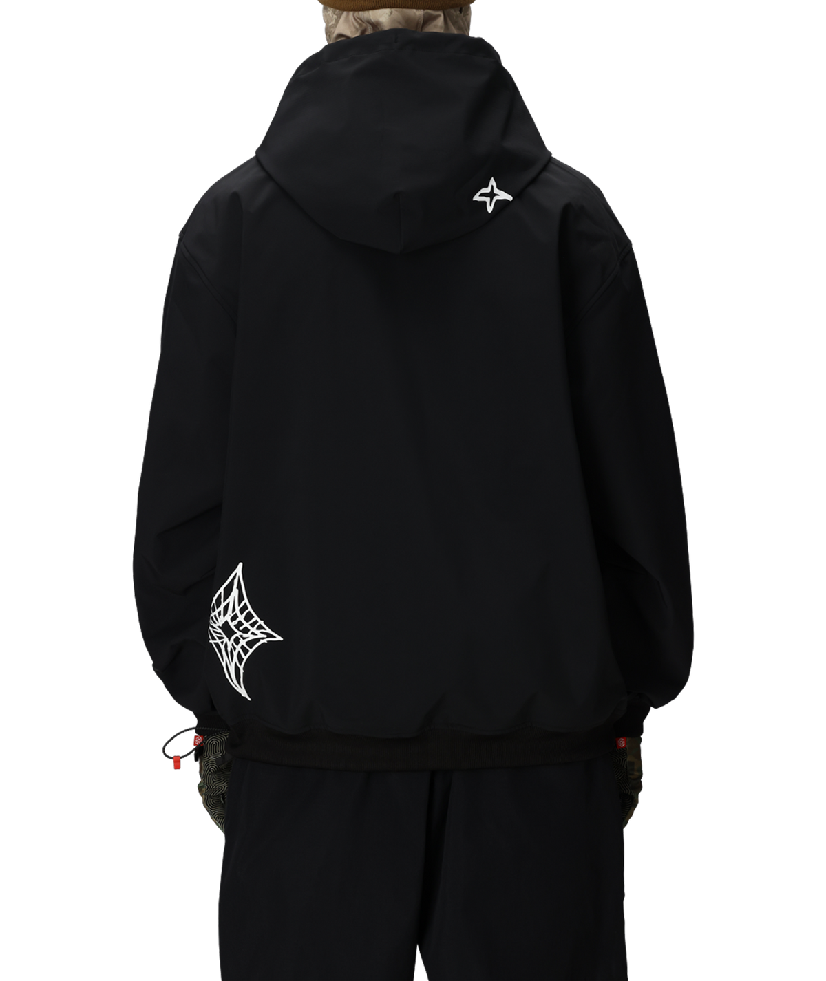 MENS WATERPROOF TEAM HOODY - BLACK PRINT