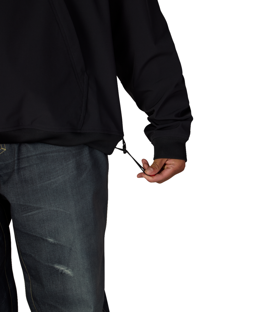 MENS WATERPROOF TEAM HOODY - BLACK