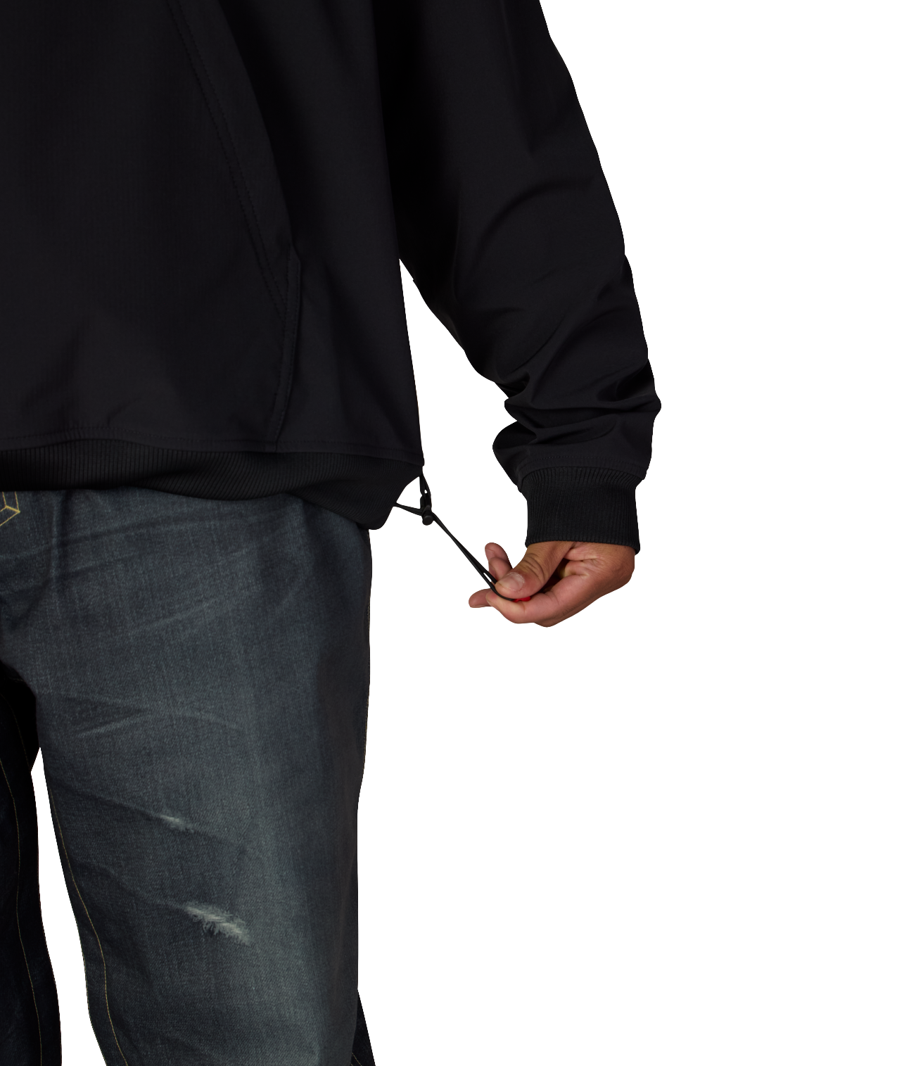 MENS WATERPROOF TEAM HOODY - BLACK