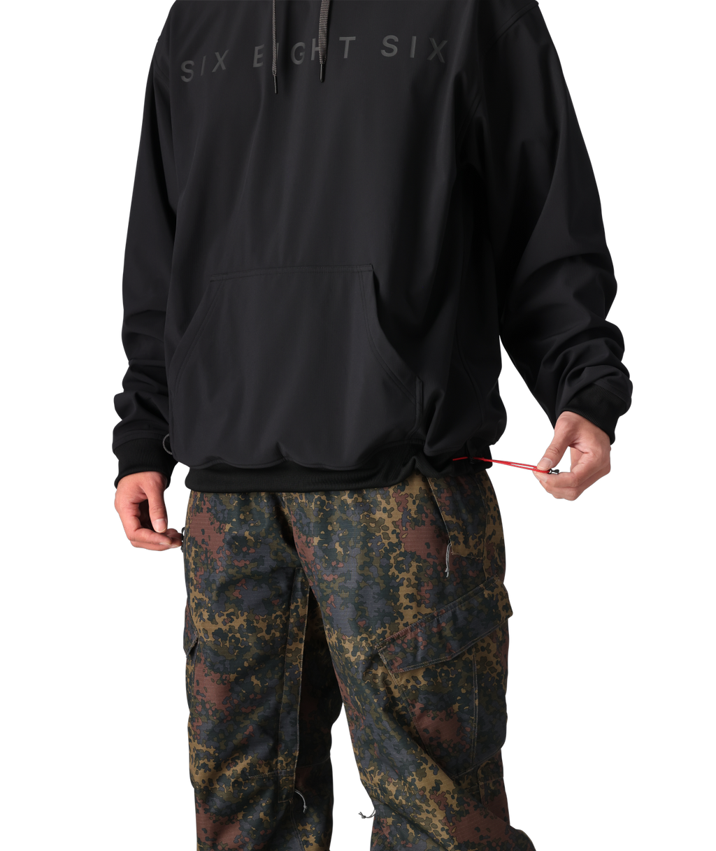 MENS WATERPROOF TEAM HOODY - BLACK