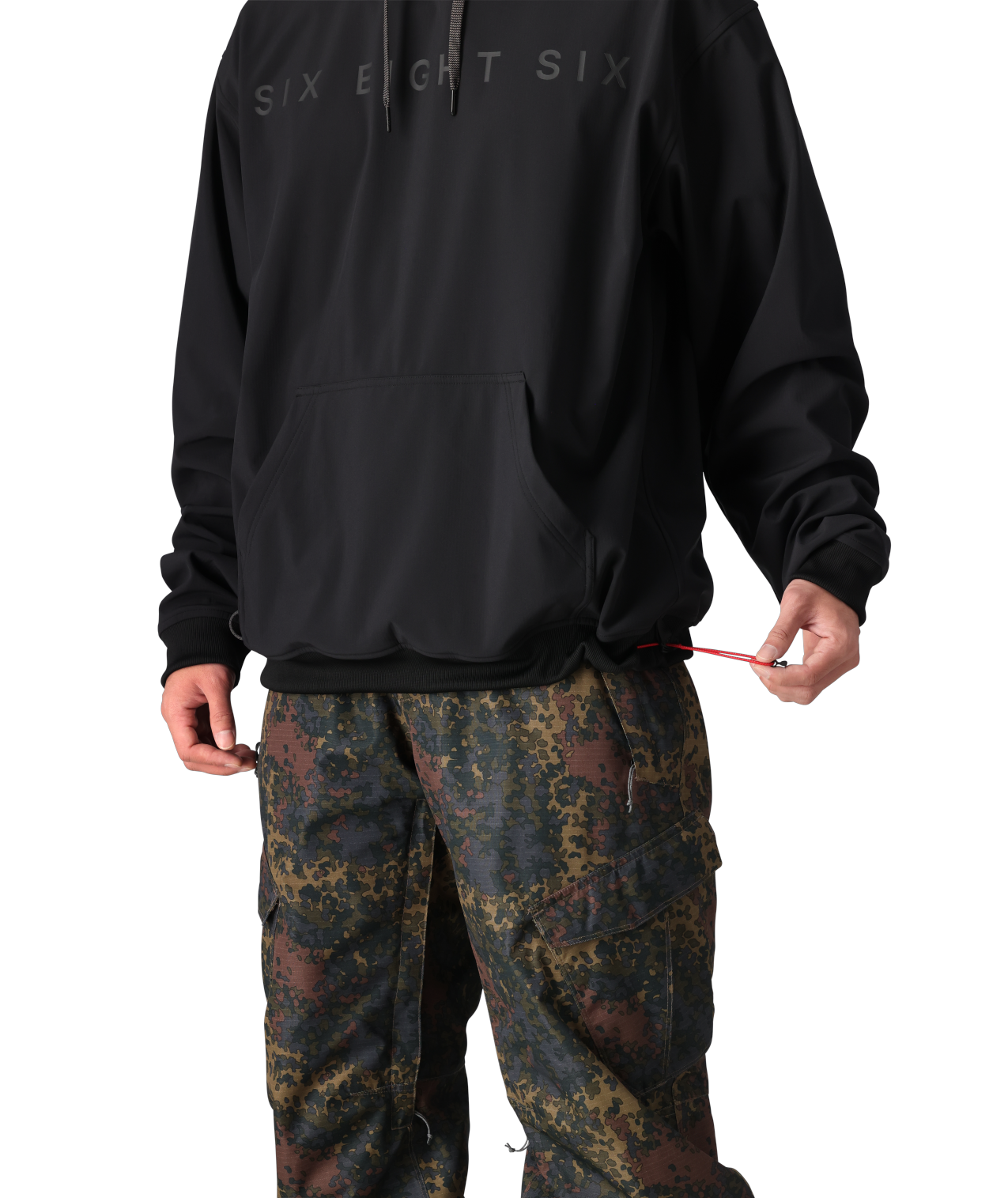 MENS WATERPROOF TEAM HOODY - BLACK