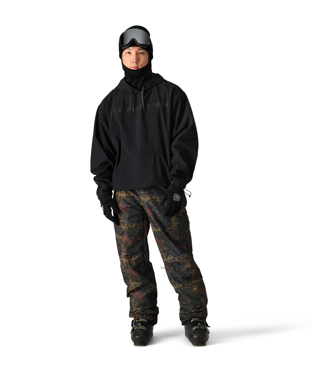 MENS WATERPROOF TEAM HOODY - BLACK