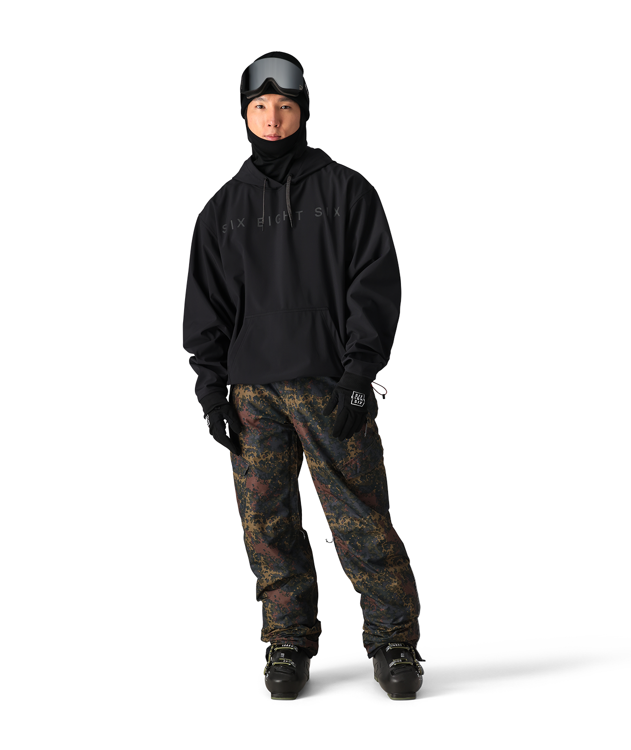 MENS WATERPROOF TEAM HOODY - BLACK
